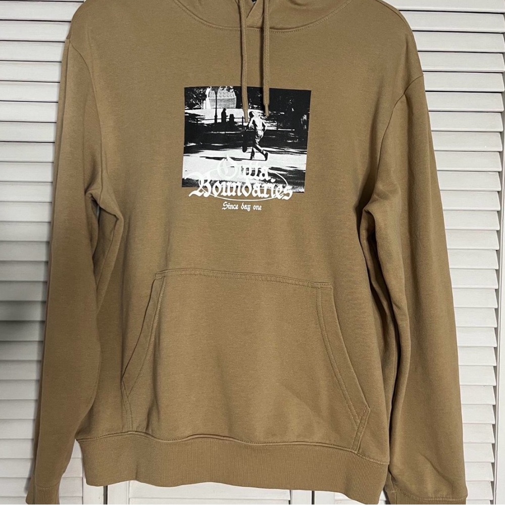 H&M Tan Graphic Hoodie